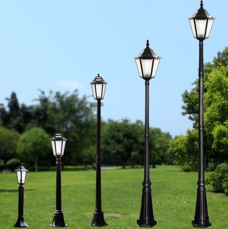 Lampu Lampu tunggal Aluminum Post Street Garden Post Lamp