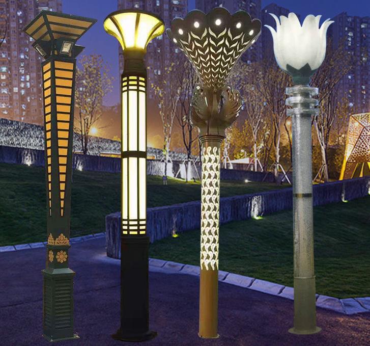 Lampu taman luar, lampu panjang persegi Cina, lampu panjang